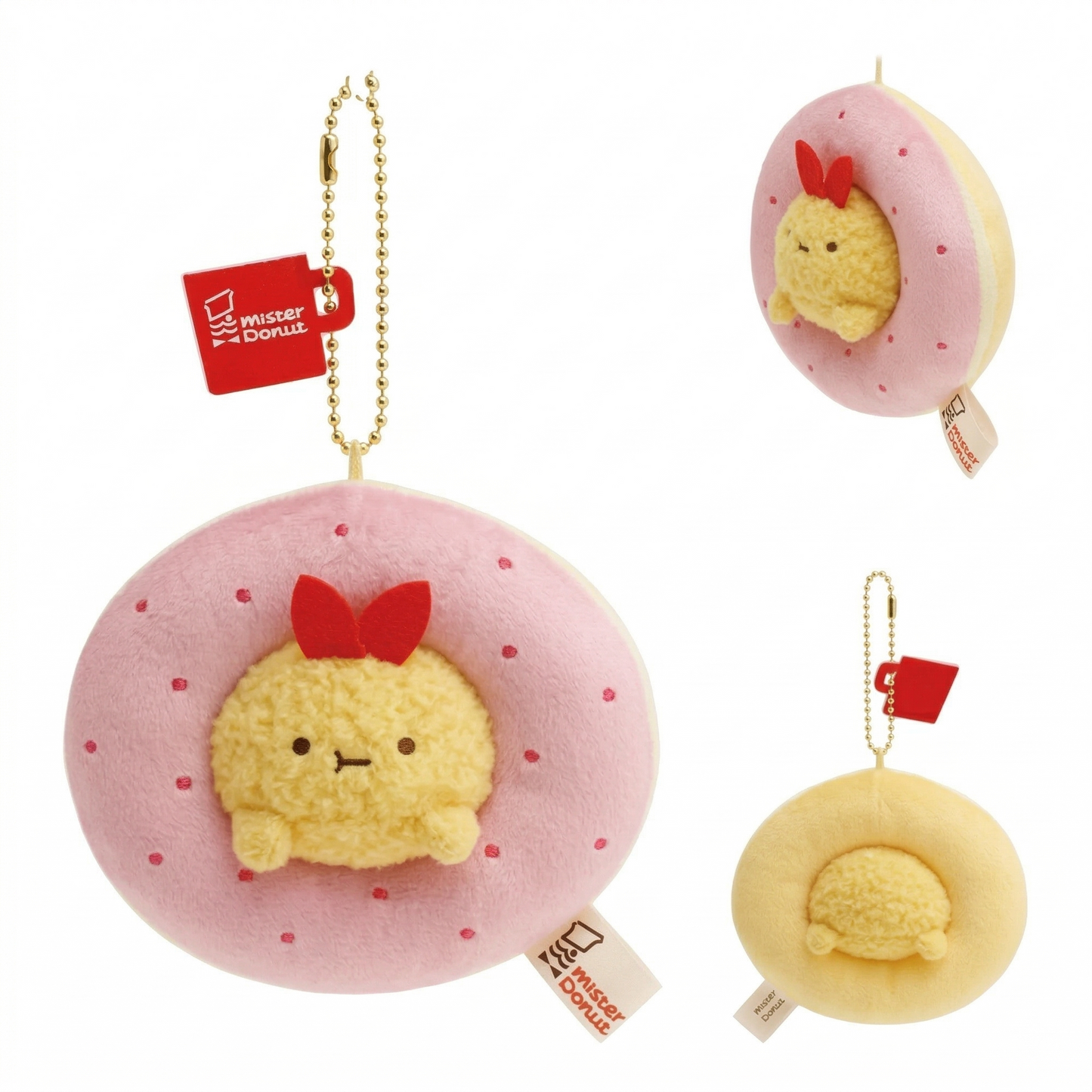 Mister Donut Pink Keychain