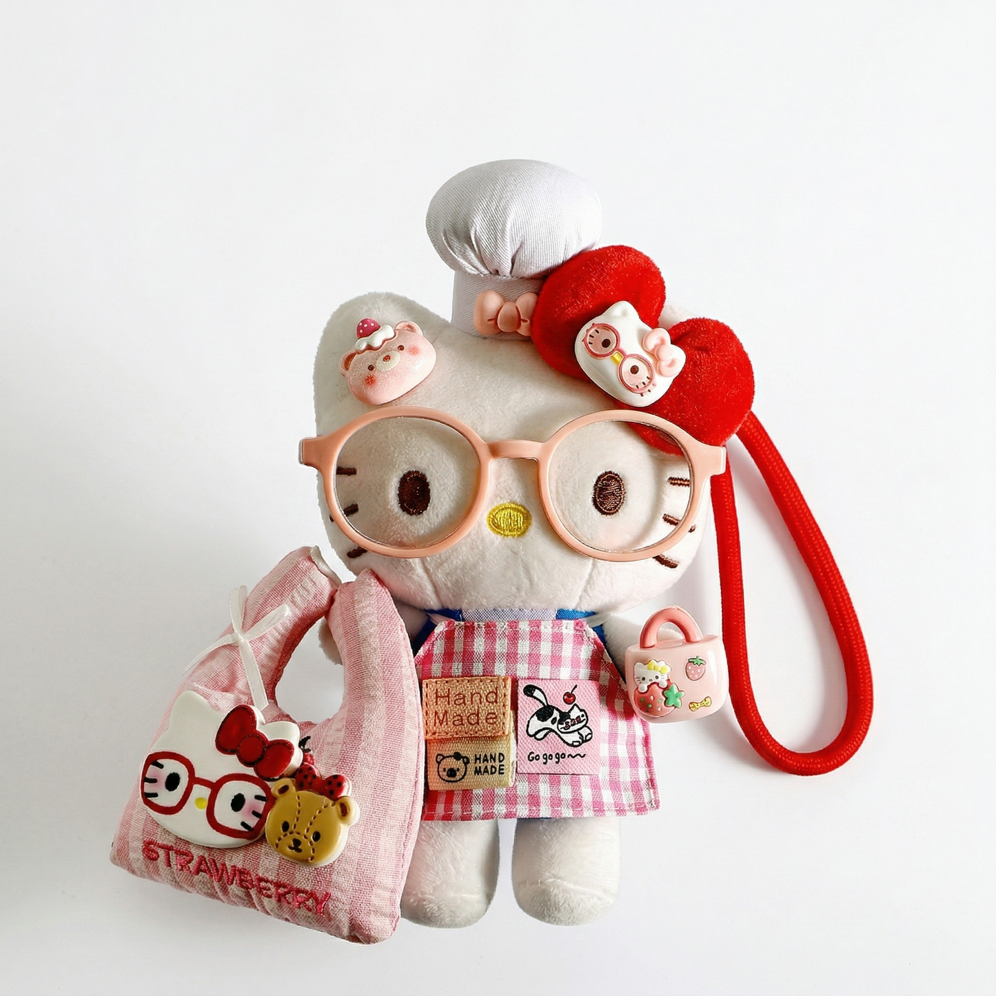 Strawberry Baker Hello Kitty Keychain
