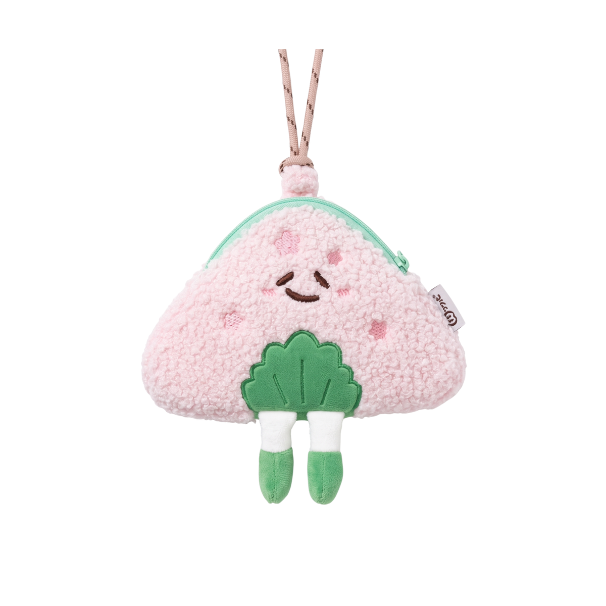 Pink Onigiri Pouch Keychain