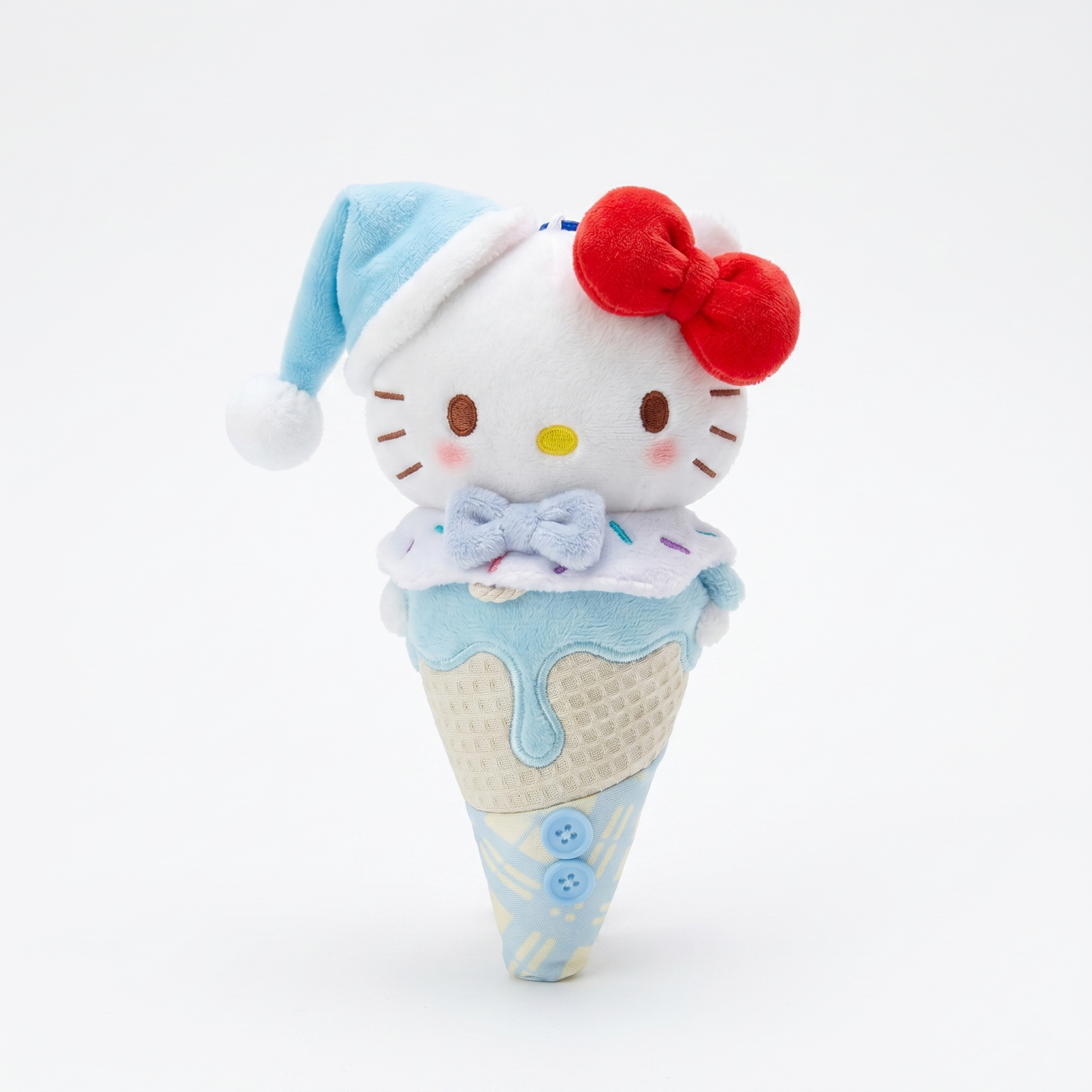 Blue Ice Cream Cone Hello Kitty Keychain