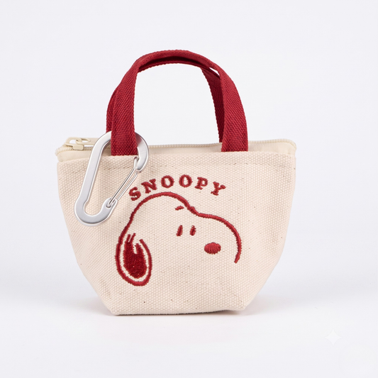 Snoopy Mini Tote Pouch Keychain