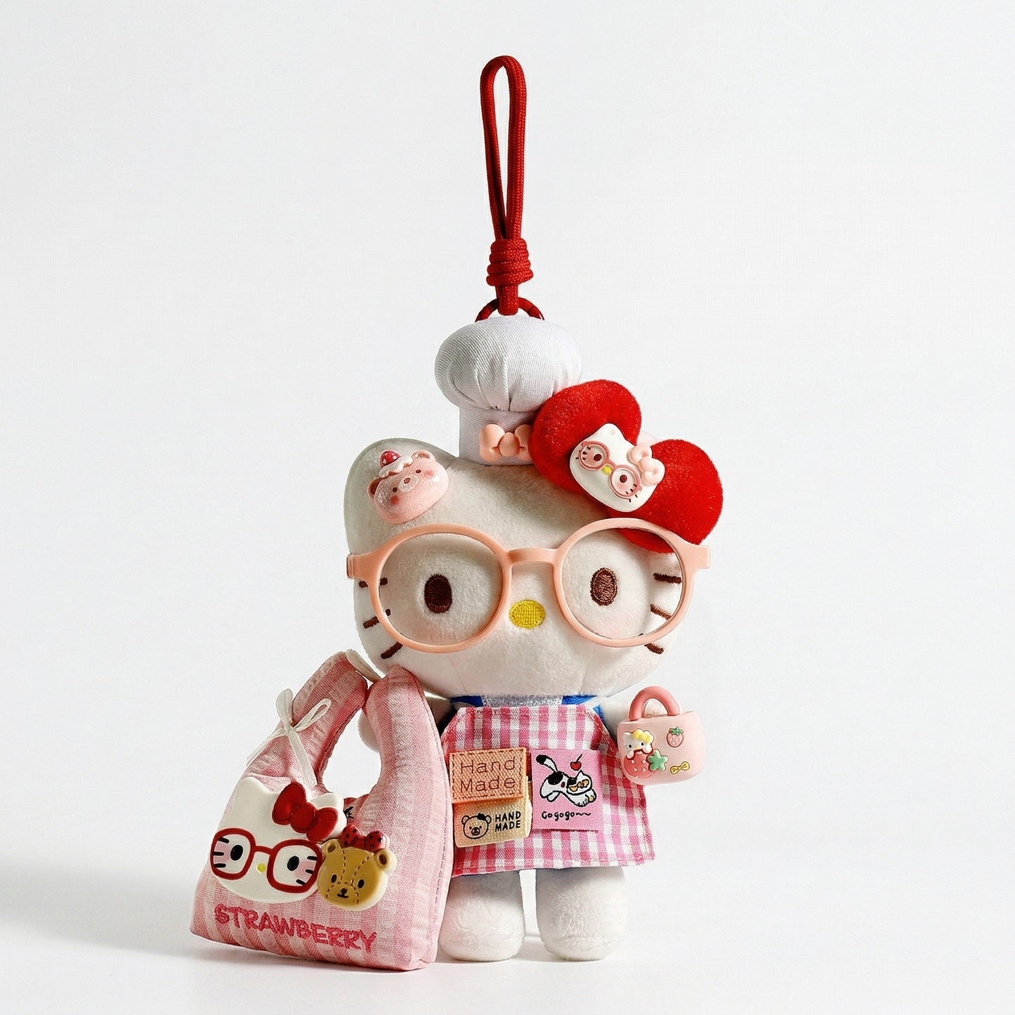 Strawberry Baker Hello Kitty Keychain