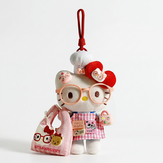 Strawberry Baker Hello Kitty Keychain