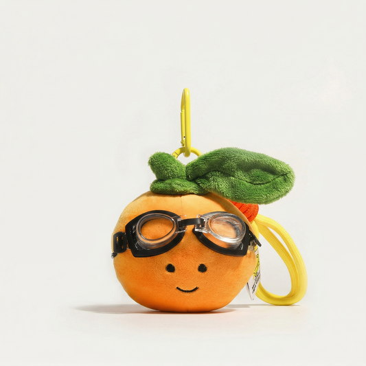 Orange with Goggles Keychain