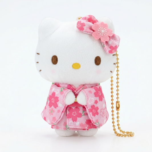 Pink Sakura Hello Kitty Keychain